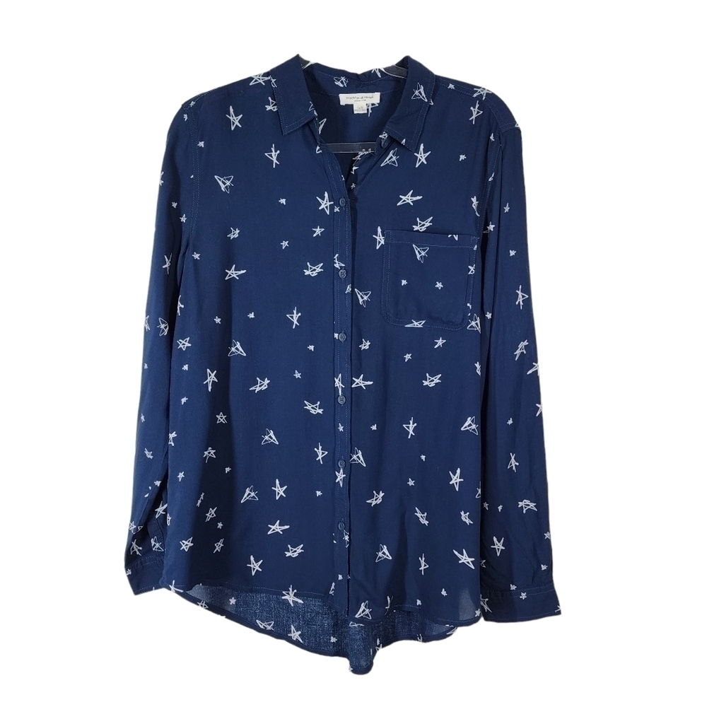 BEACHLUNCHLOUNGE ABSTRACT STAR PATTERN SHIRT - image 3